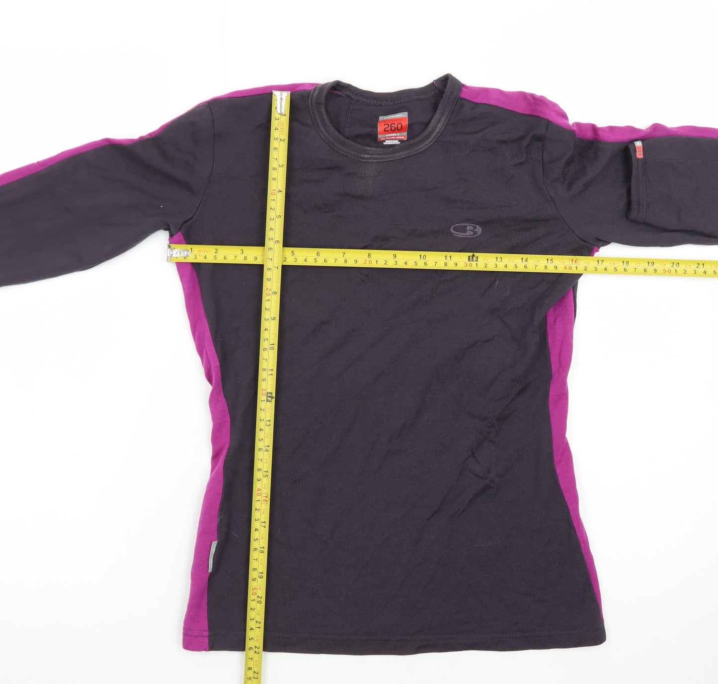 Icebreaker Women’s Black Merino Wool Long Sleeve Thermal Top Size S