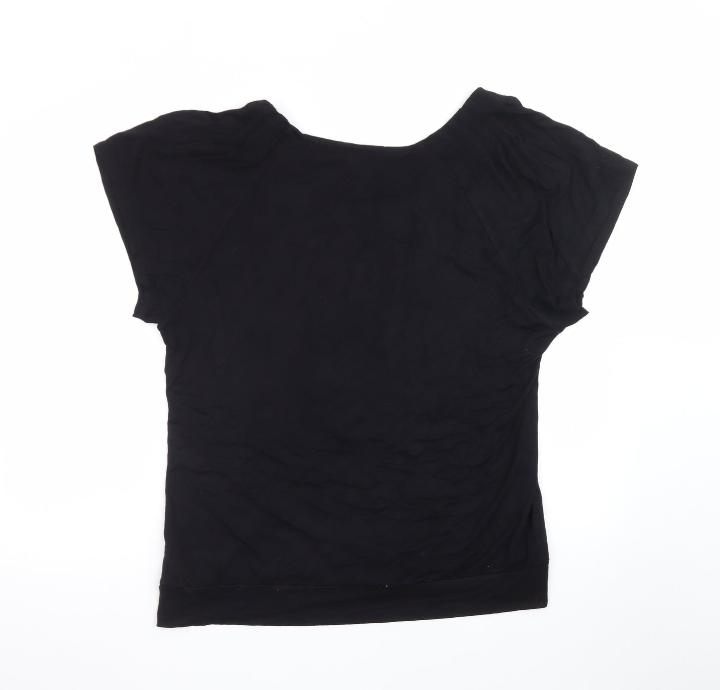 David Emanuel Women's Black Beaded Tunic Blouse Size 20