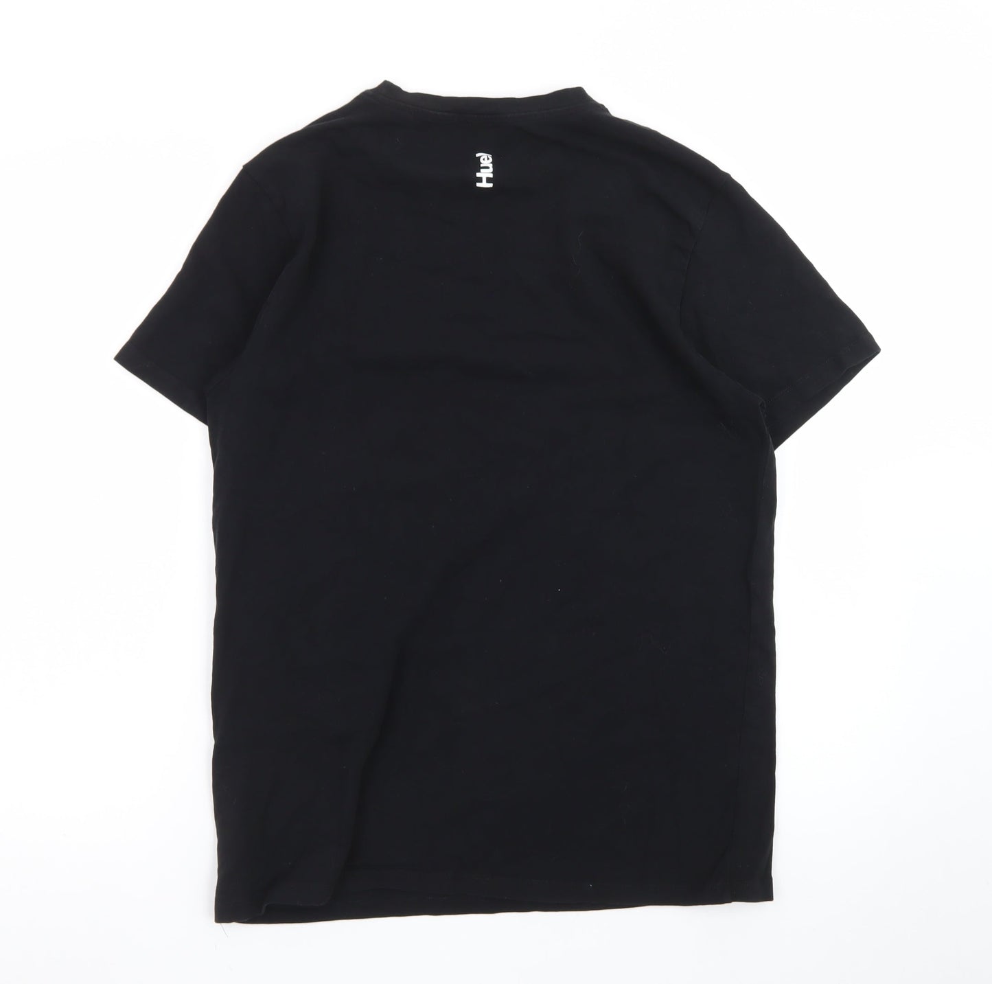 Huel Men's Black Crew Neck Cotton T-Shirt Size L