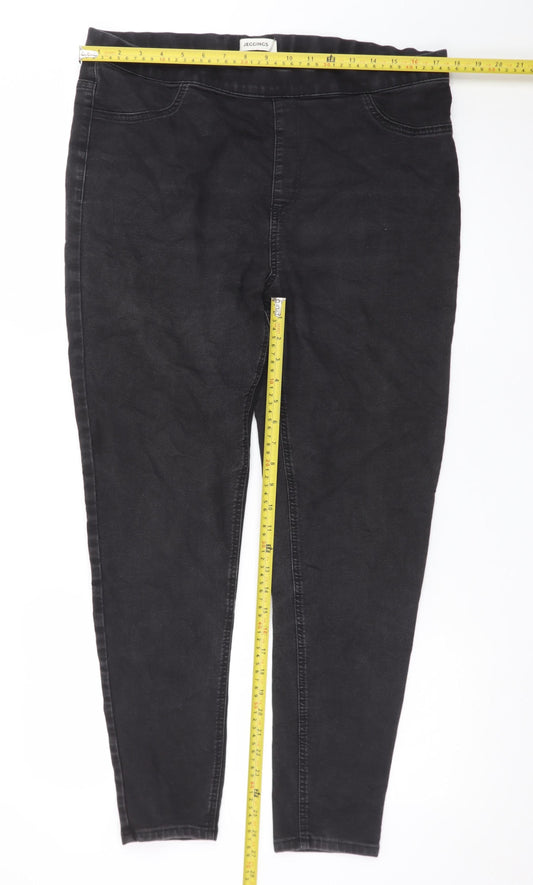 Marks and Spencer Womens Black Jeggings Size 18 Regular Stretch