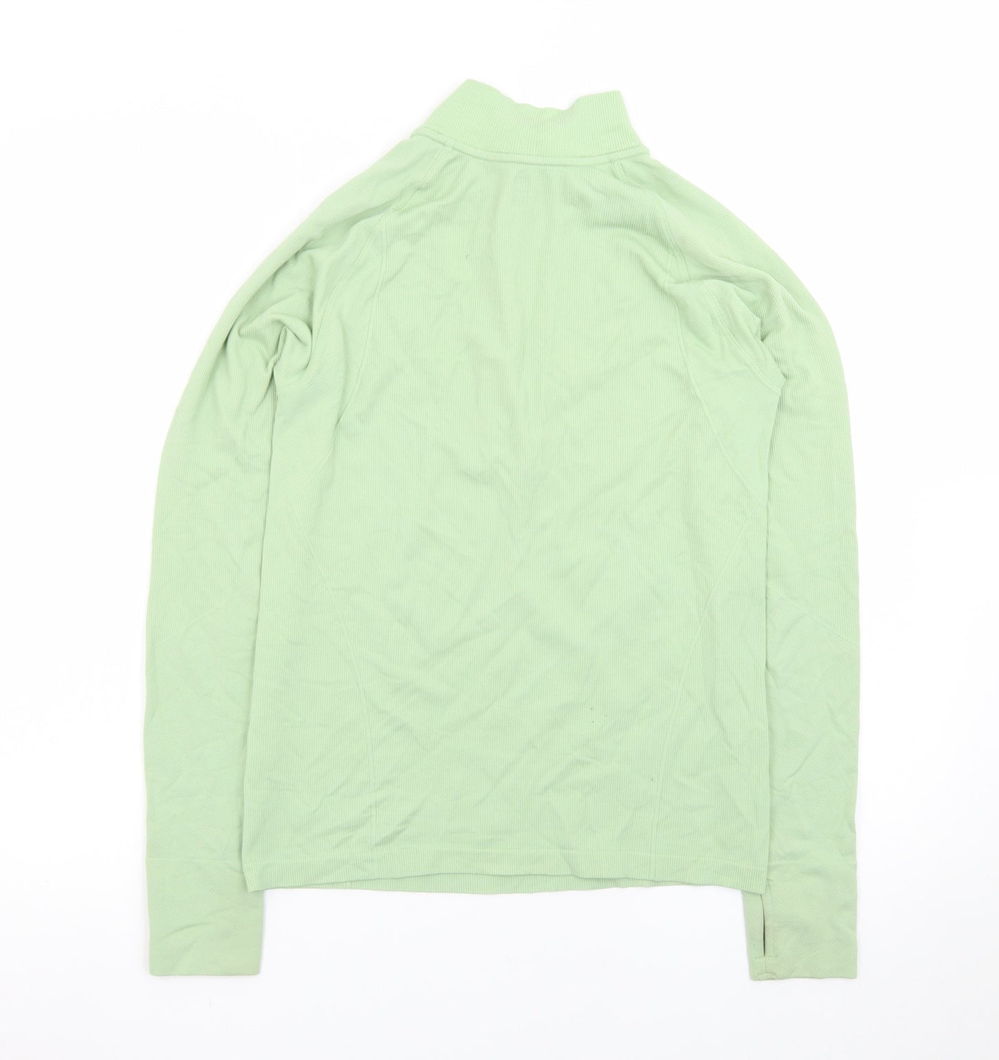 H&M Sport Women Green Slim Fit 1/2 Zip Activewear Jacket Size S