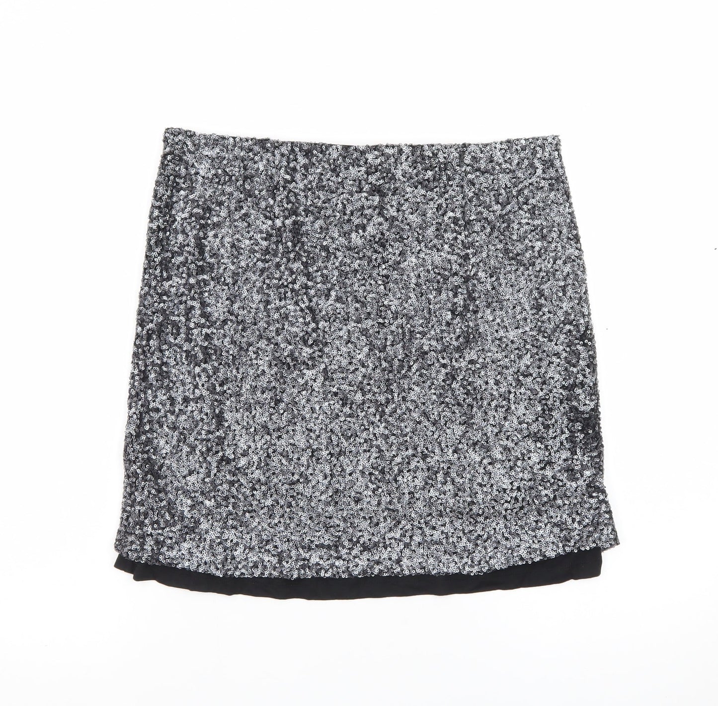 Sandwich Women Silver Sequin Short Pencil Skirt Size S