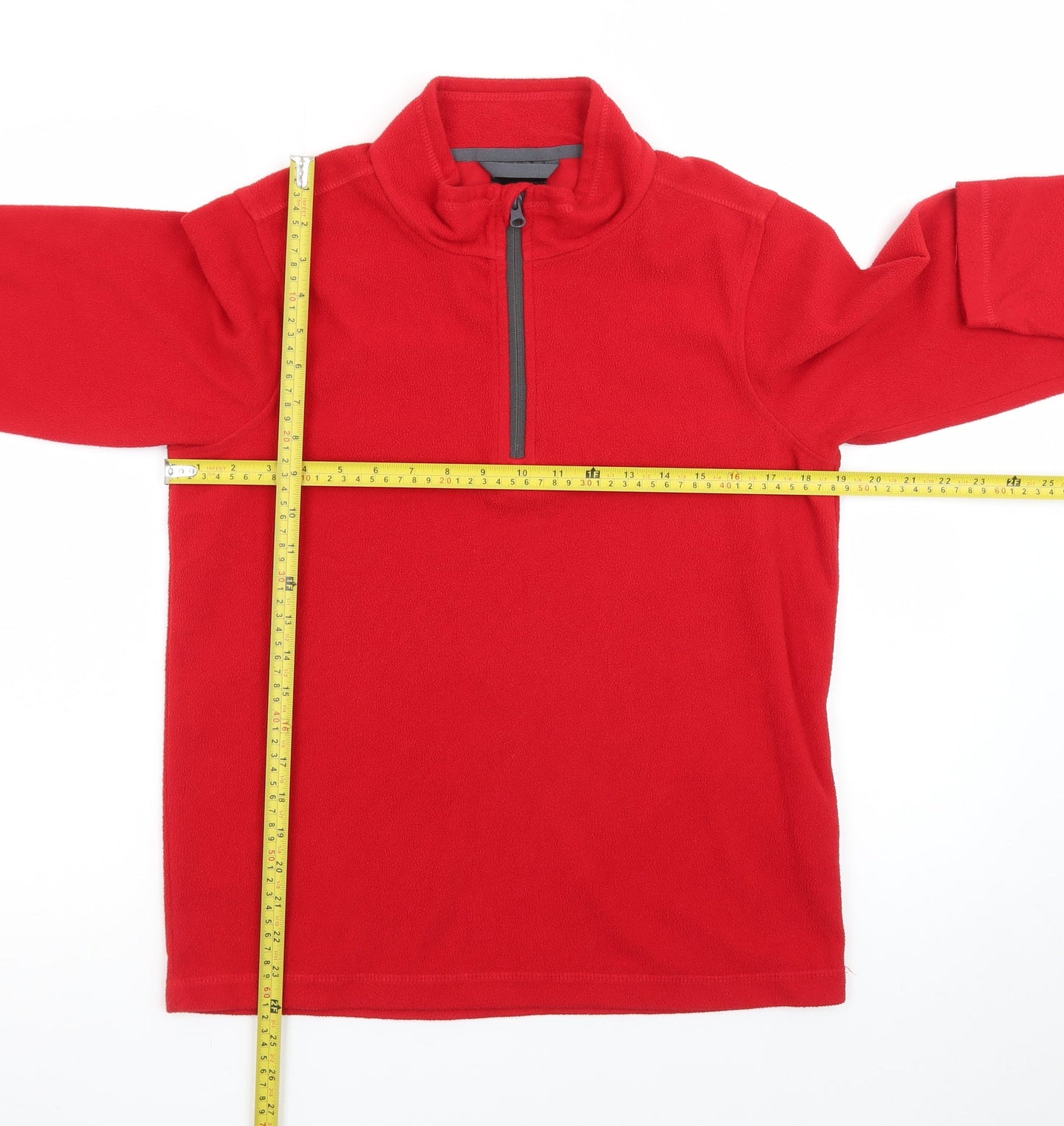Regatta Boys Red Fleece Pullover Sweatshirt 1/4 Zip Size 16 Years