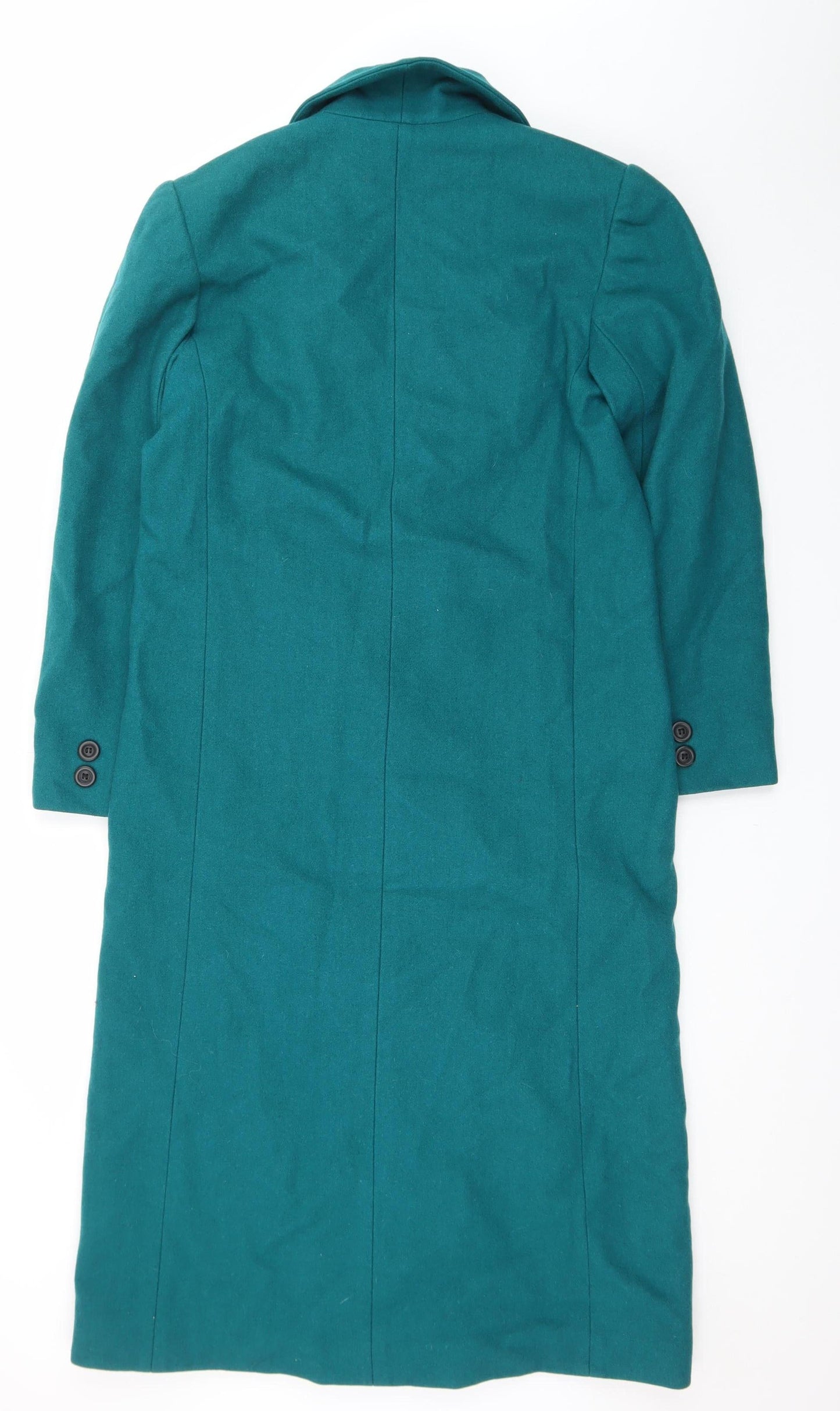 Adolfo Classics Women's Green Wool Long Overcoat Size 8