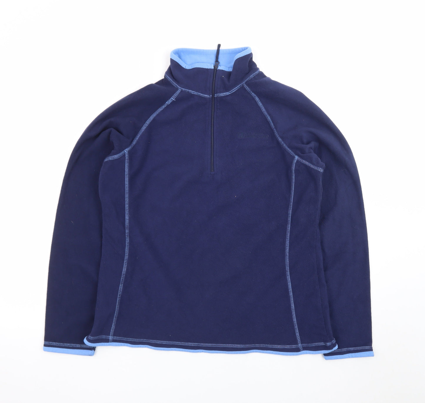Mountain Warehouse Women's Navy Blue Fleece Pullover UK 14 Half Zip Sweatshirt