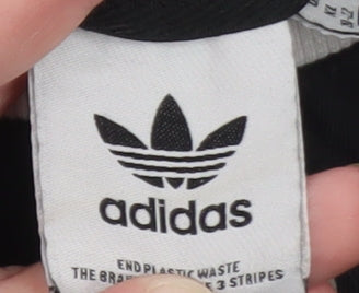 Adidas Womens Black Ringer T-Shirt XL Short Sleeve Crew Neck