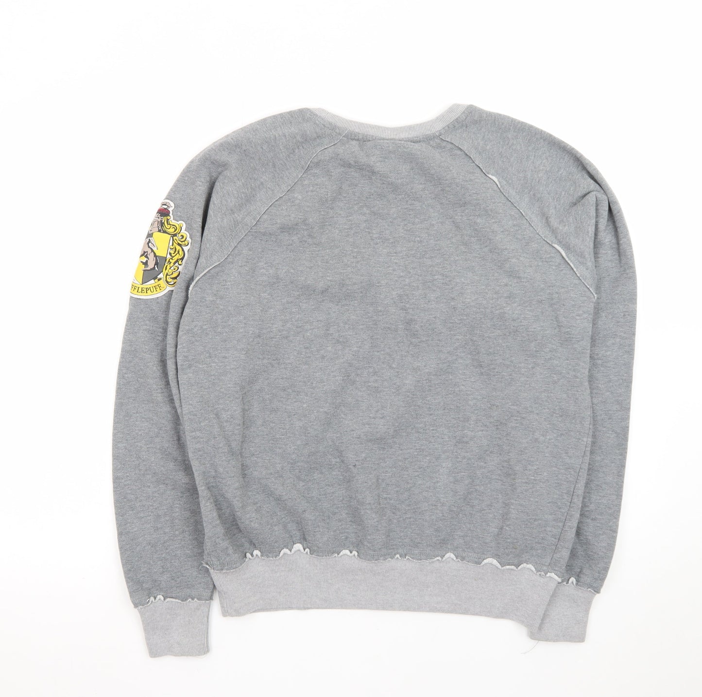 Harry Potter Hufflepuff Grey Men's Medium Pullover Sweatshirt