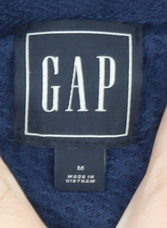 GAP Mens Blue Knit Pullover Hoodie Size M Regular Fit