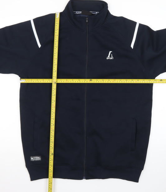 PLASIO Men's Blue 2XL Full Zip Basic Sports Jacket