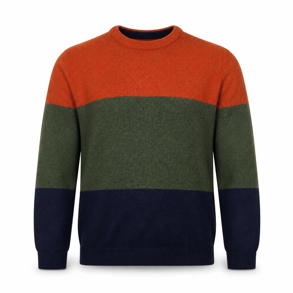 Next Mens Multicoloured Crew Neck Pullover Jumper L Wool Blend