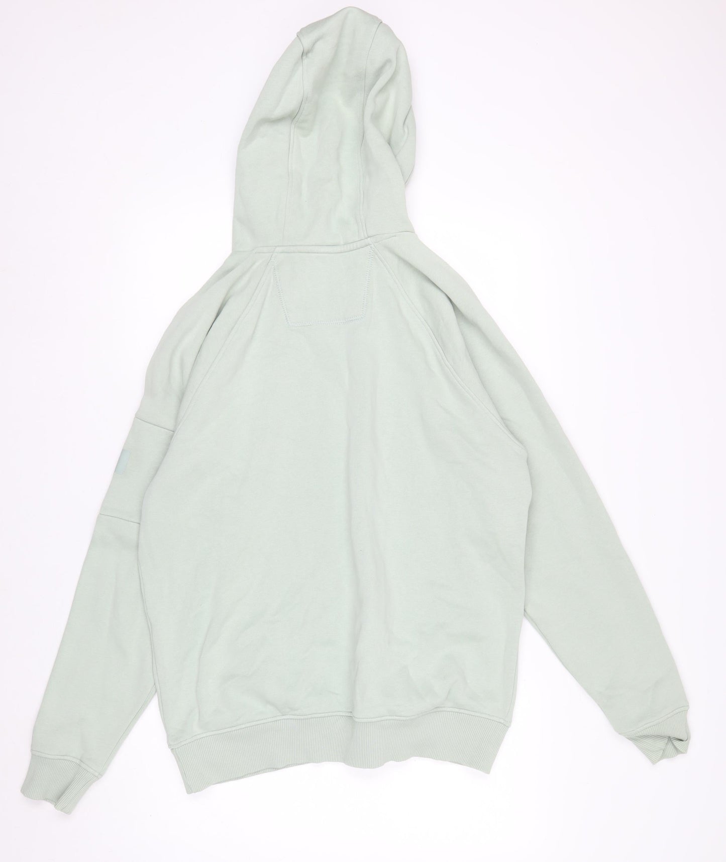 Next Men’s Green Pullover Hoodie M Regular Fit Zip Pocket