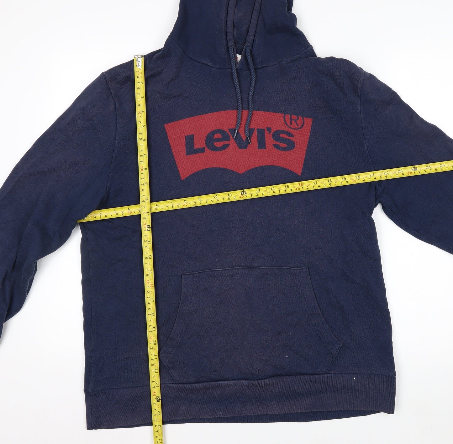 Levi's Men's Blue XL Pullover Hoodie with Logo Graphic