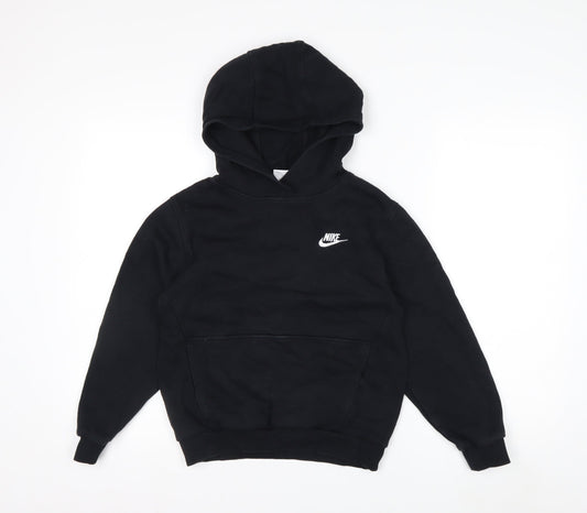 Nike Boys Black Pullover Hoodie Medium 9-10 Years Sports Fleece