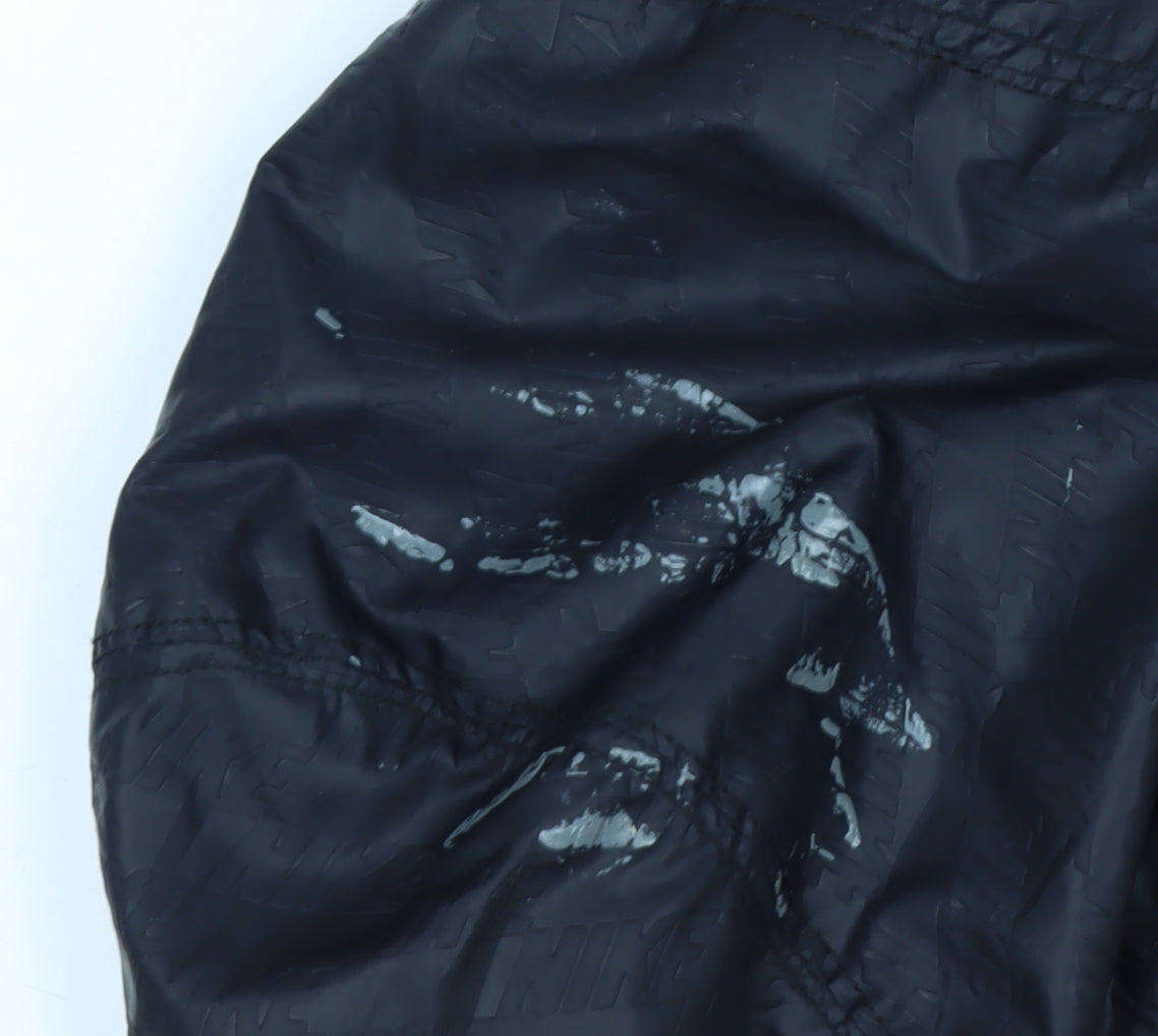 Nike Men's Black Full Zip Hoodie Size M Sportswear Cotton Blend