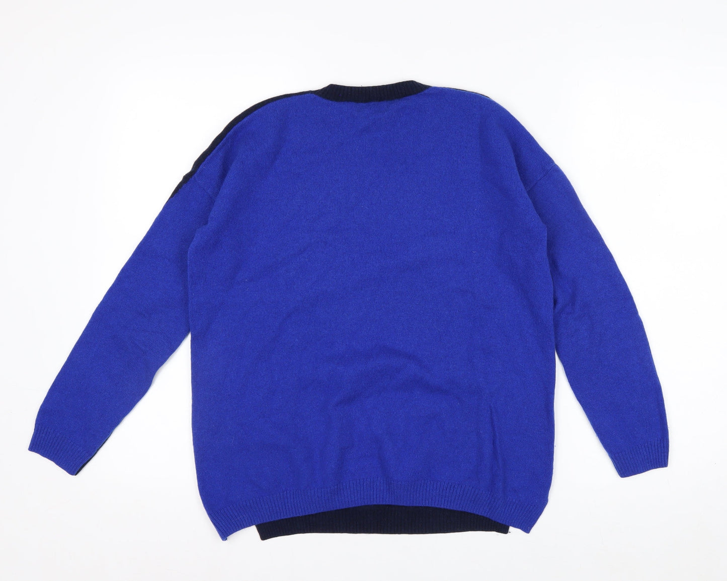 Hobbs Women’s Navy Blue Wool Cashmere Crew Neck Jumper XS