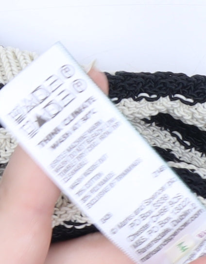 Marks and Spencer Women’s Black Stripe Knit Sleeveless Tank Top M