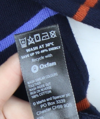 Marks and Spencer Women’s Blue Striped Cotton Tunic Top Size 10
