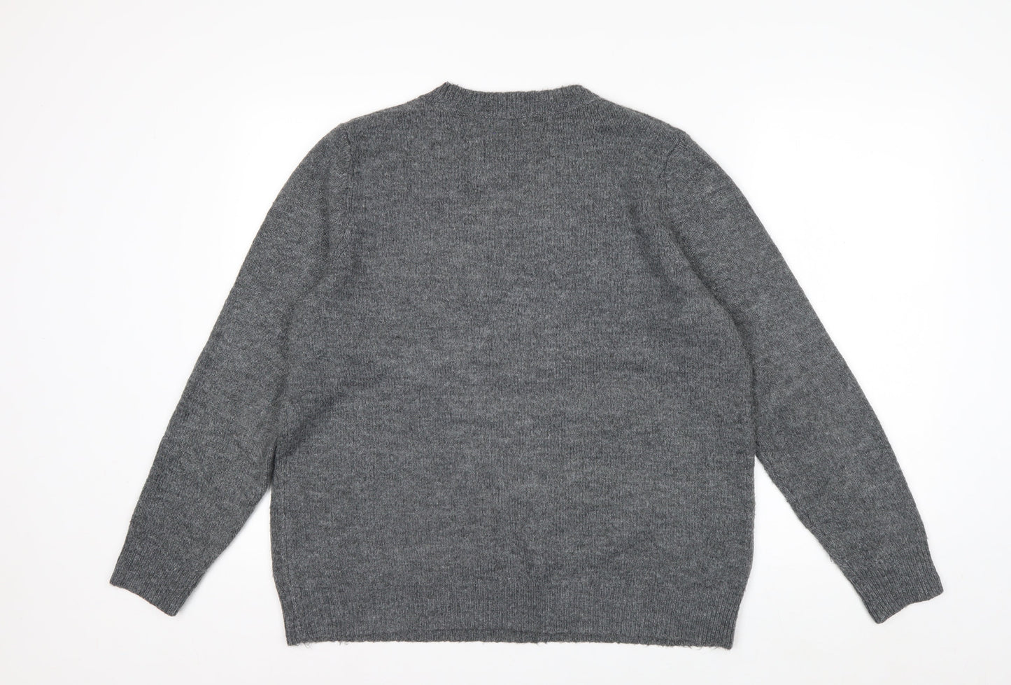 Next Women's Grey Sequin Star Pullover Jumper Size 16