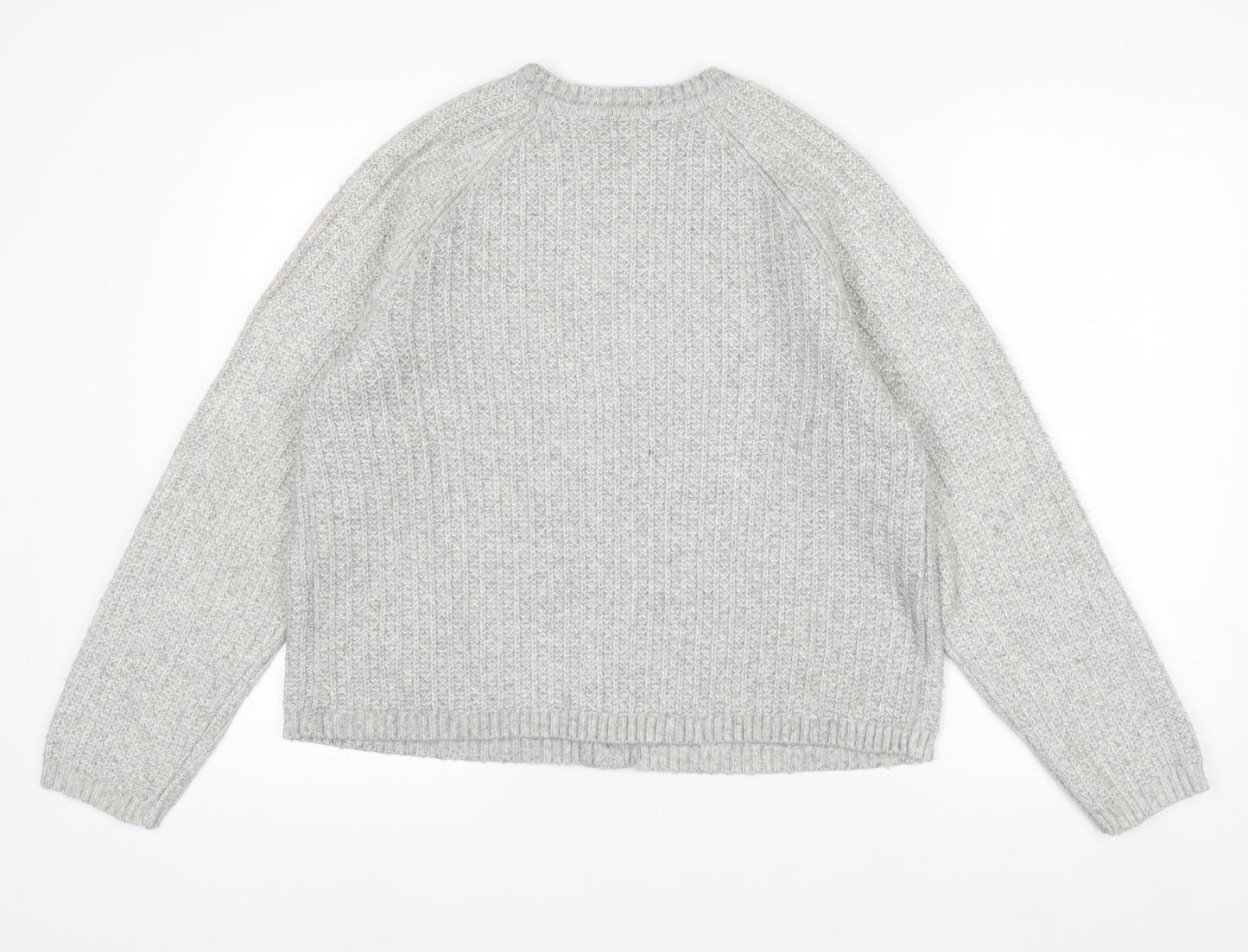 Marks and Spencer Womens Grey Chunky Knit Cardigan Size M