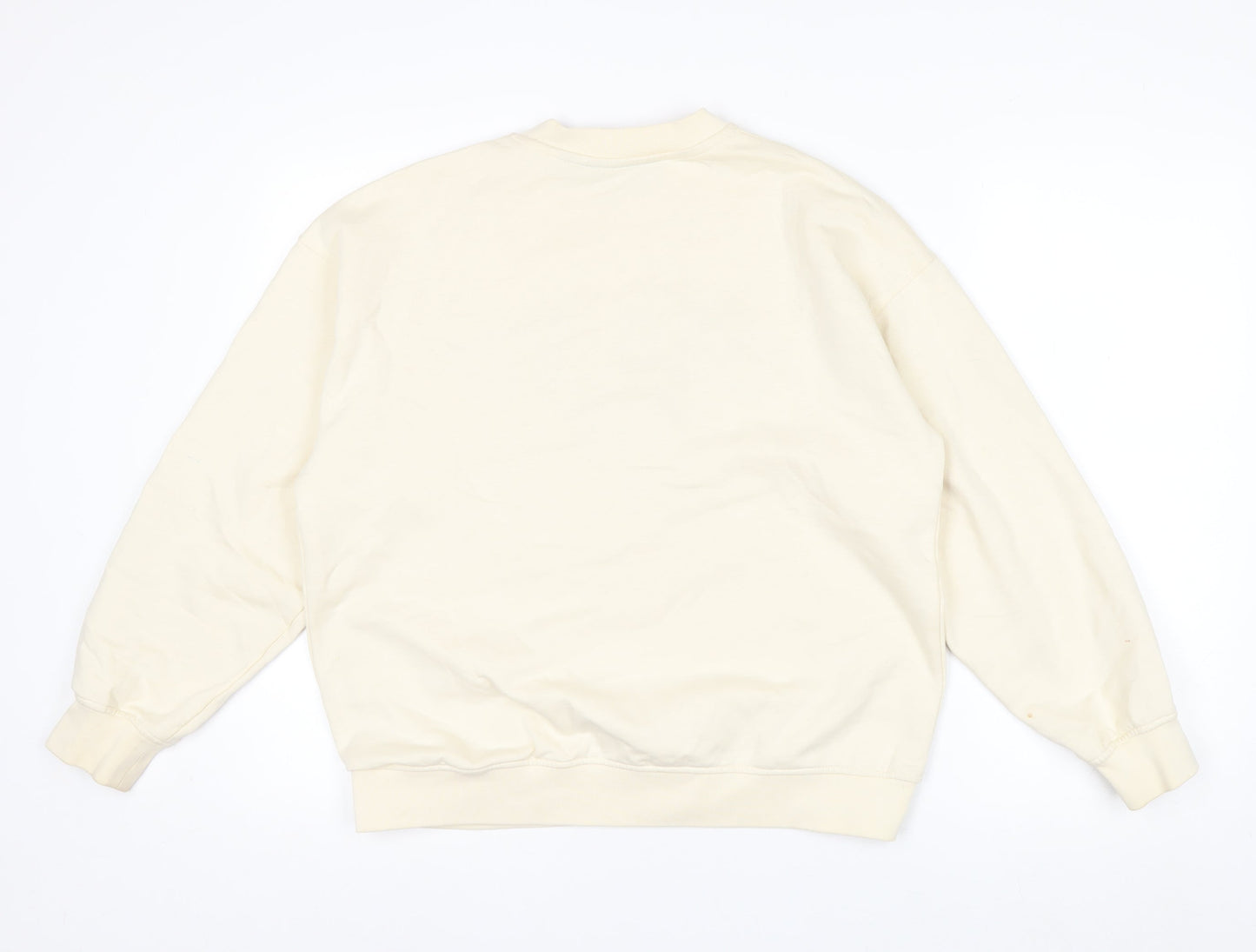 Dès Vu Women's Beige Pullover Sweatshirt XS Cotton Blend
