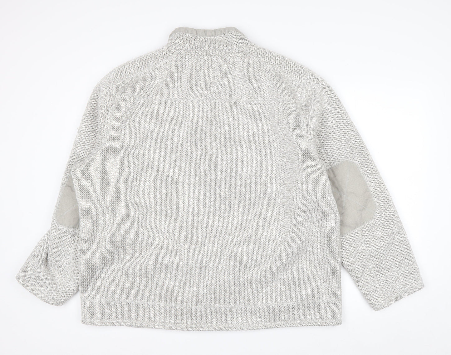 Marks and Spencer Men’s Grey Full Zip Acrylic Knit Jumper 2XL