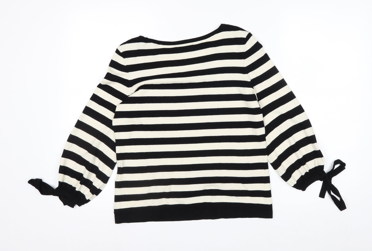 Marc O'Polo Women's Black & White Striped 3/4 Sleeve Jersey Top Size S