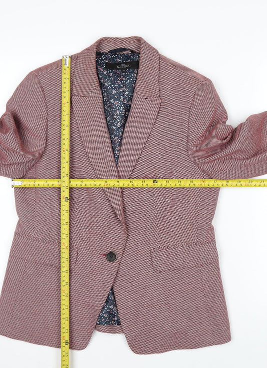 Next Women’s Pink Textured Single Breasted Blazer Size 12R