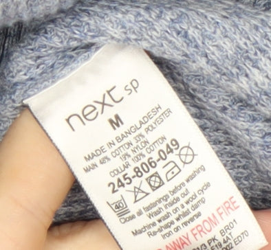 Next Men's Blue Cotton Blend Crew Neck Jumper M
