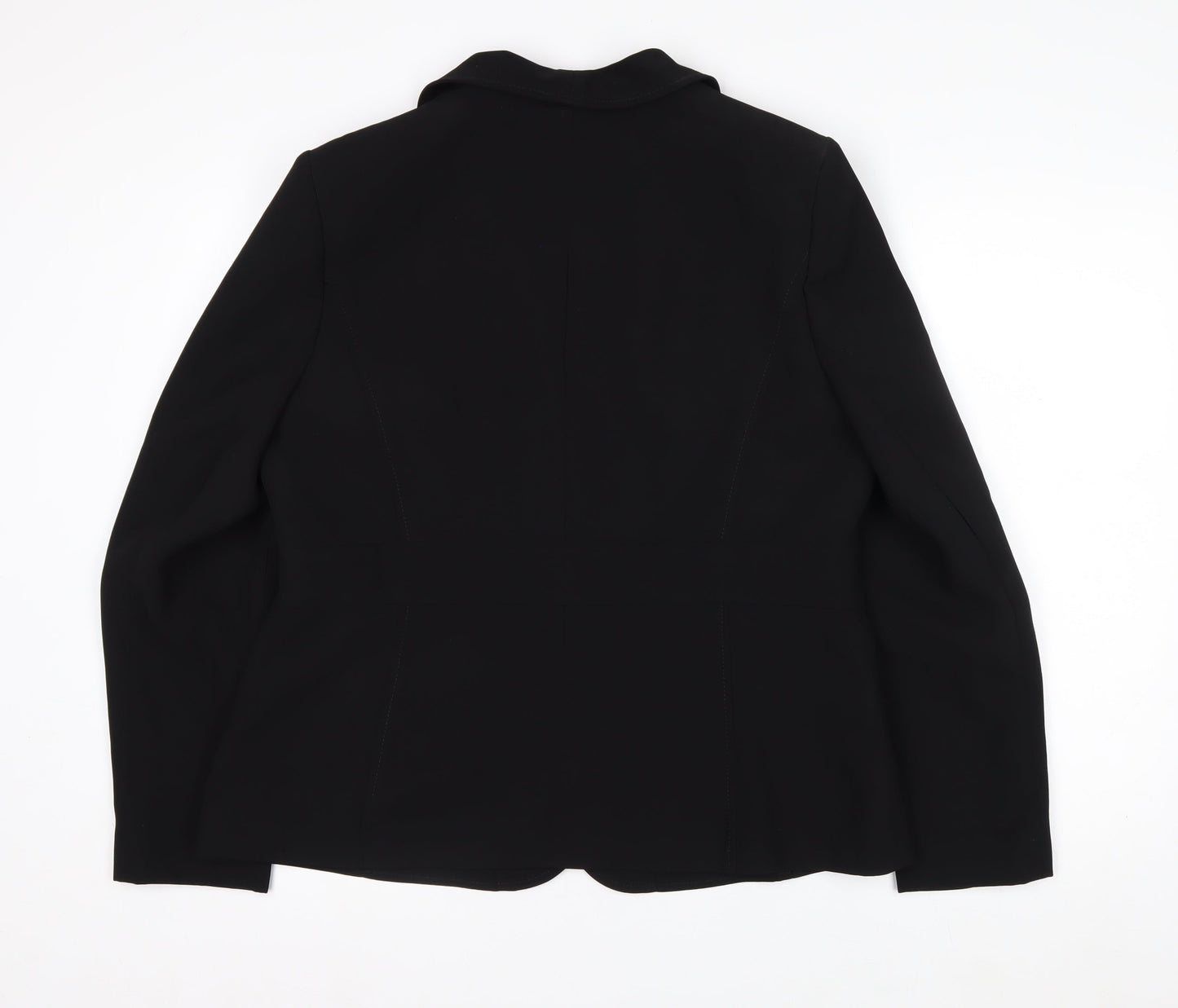 Papaya Women Black Tailored Notch Blazer Size 18