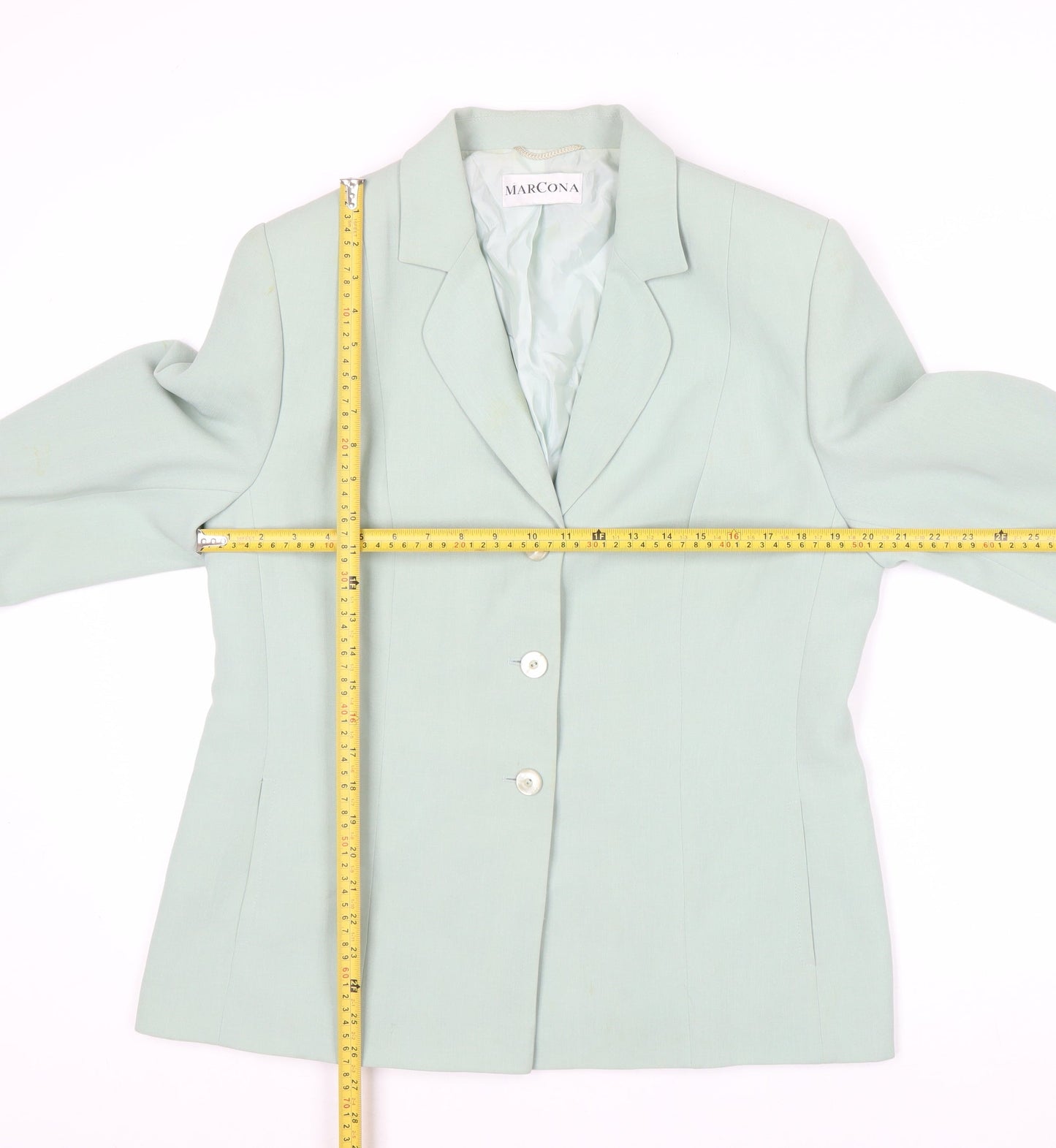 Marcona Women Mint Green Size 16 Classic Single-Breasted Blazer