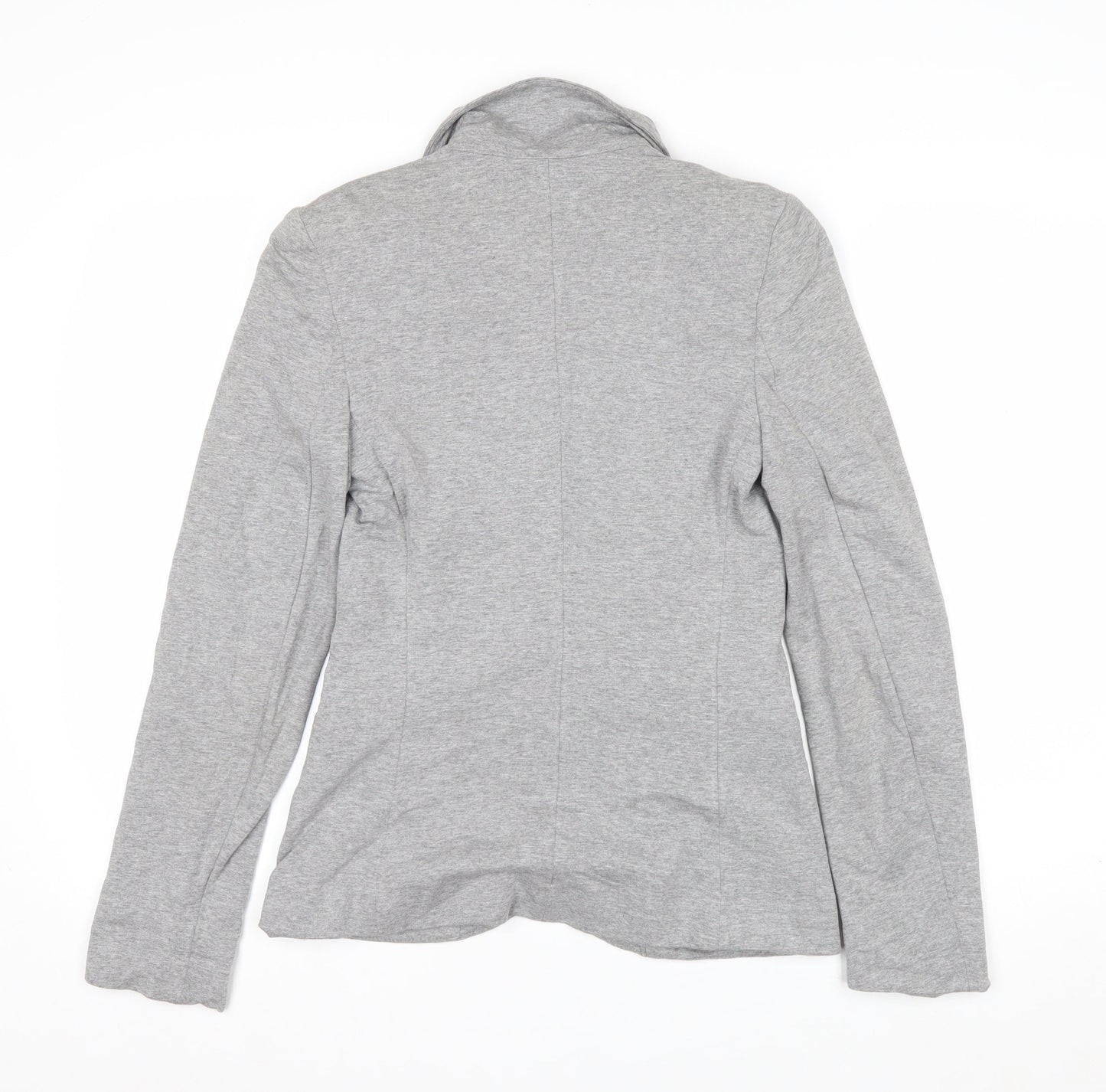 Stradivarius Women Grey Small Two-Button Blazer Jacket