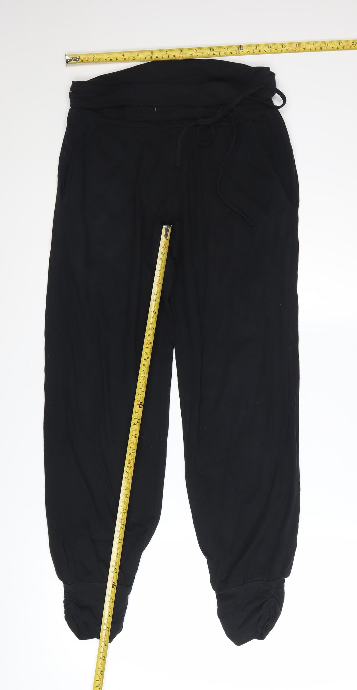 Hush Women’s Black Joggers Size 6 Cotton Blend Pull-On Trousers