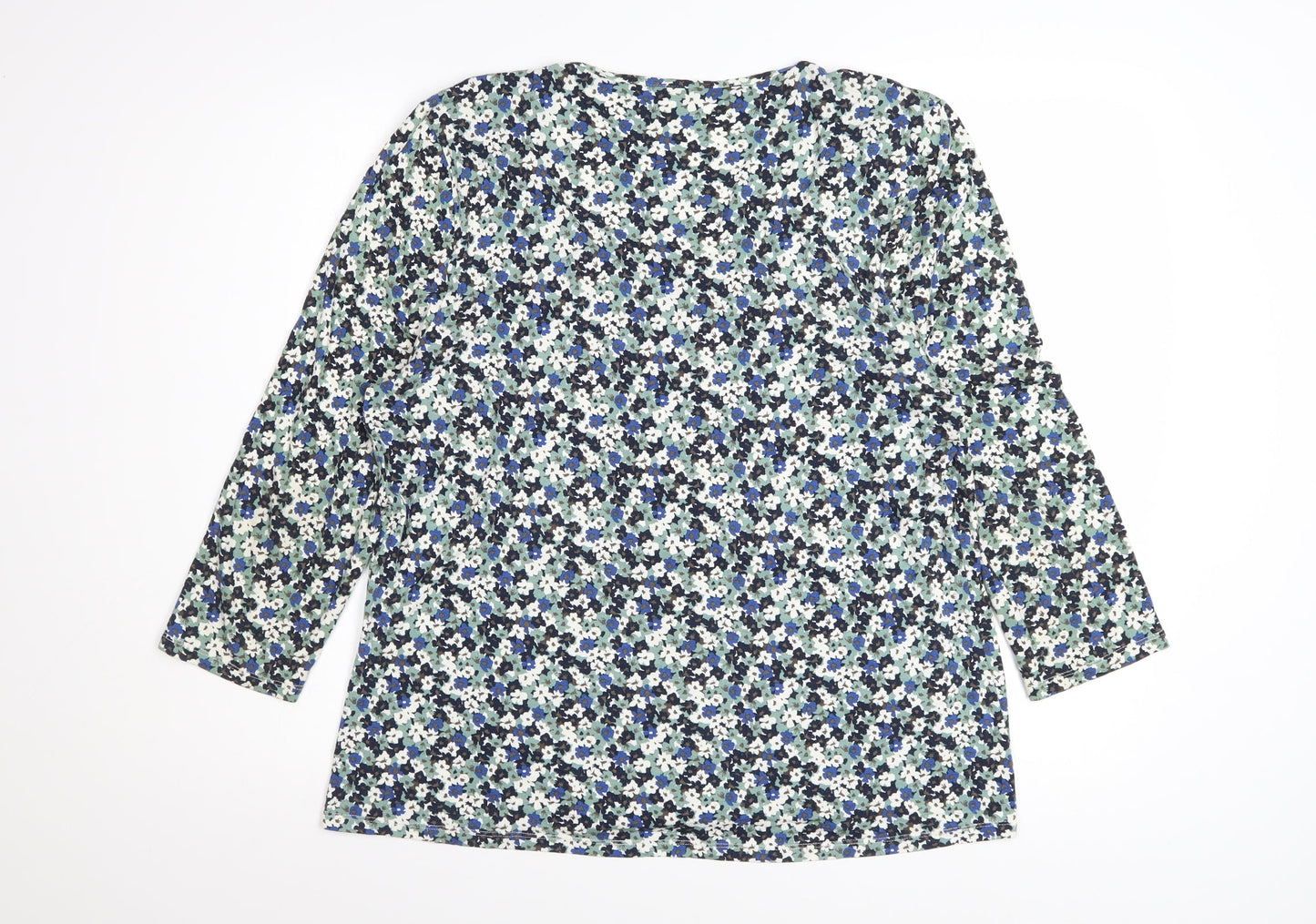 East Women’s Multicoloured Floral Jersey Tunic Blouse Size 18