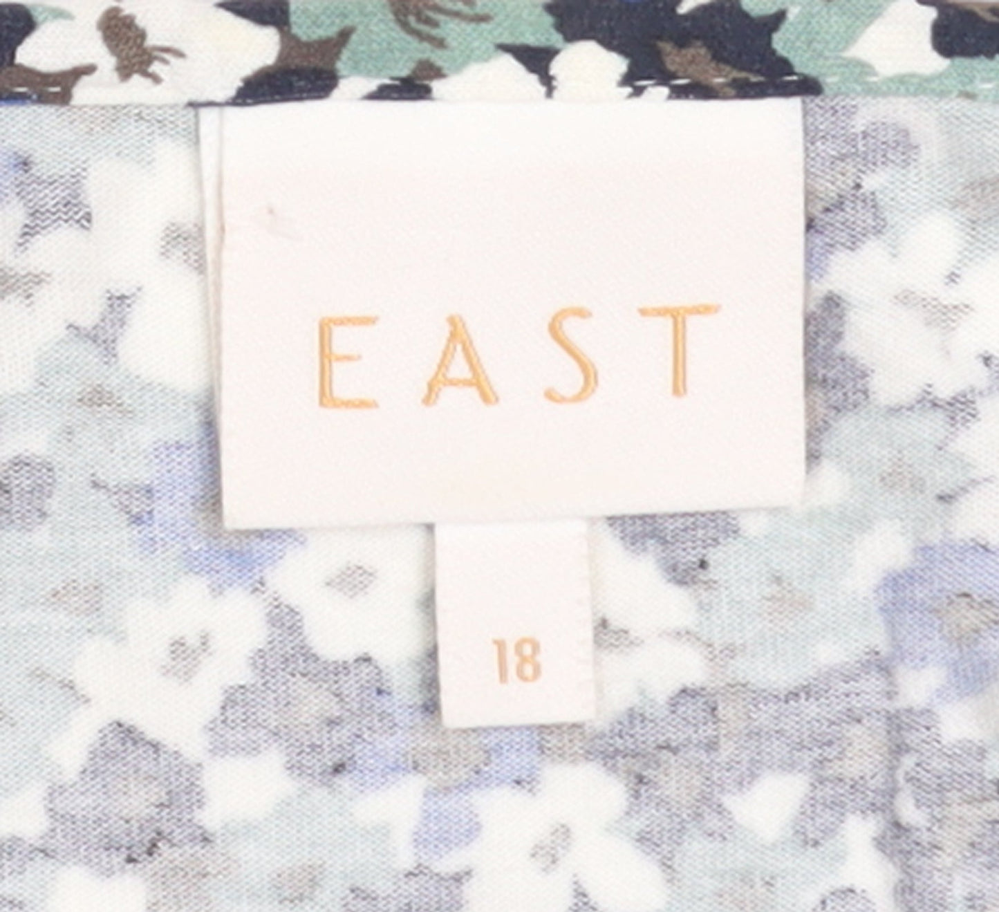 East Women’s Multicoloured Floral Jersey Tunic Blouse Size 18