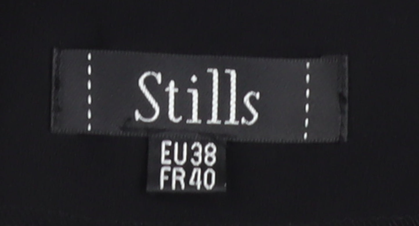Stills Women's Black Wide-Leg Crepe Trousers Size 10