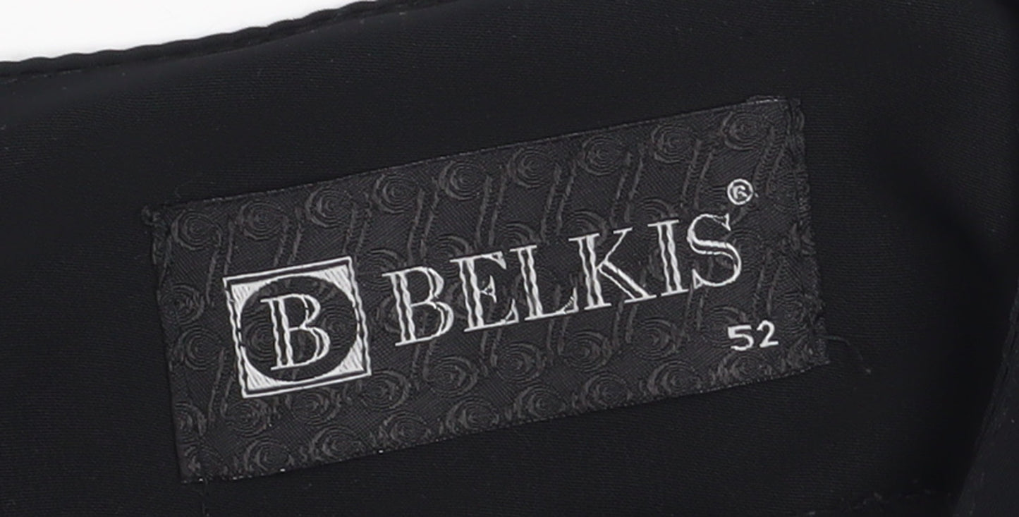 BELKIS Women Black Plus Size 24 Midi Shift Dress