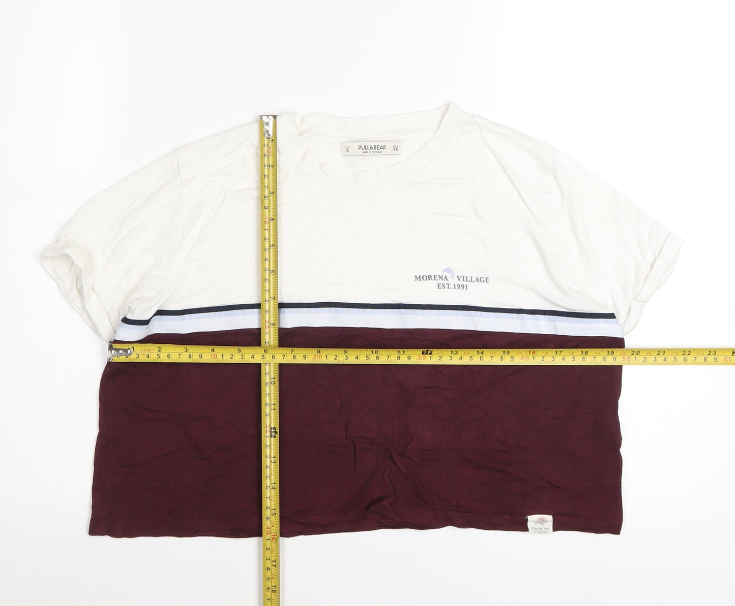 Pull & Bear Women's Multicoloured S Basic Viscose T-Shirt