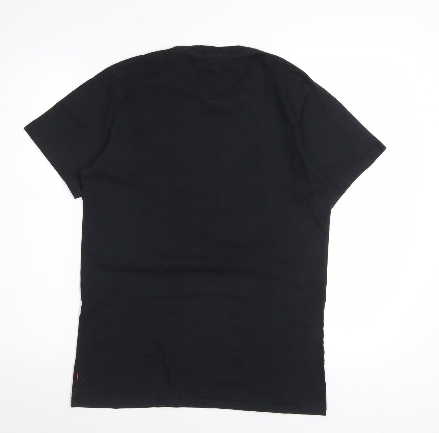 Levi's Women's Black Embroidered Logo Cotton T-Shirt Size S