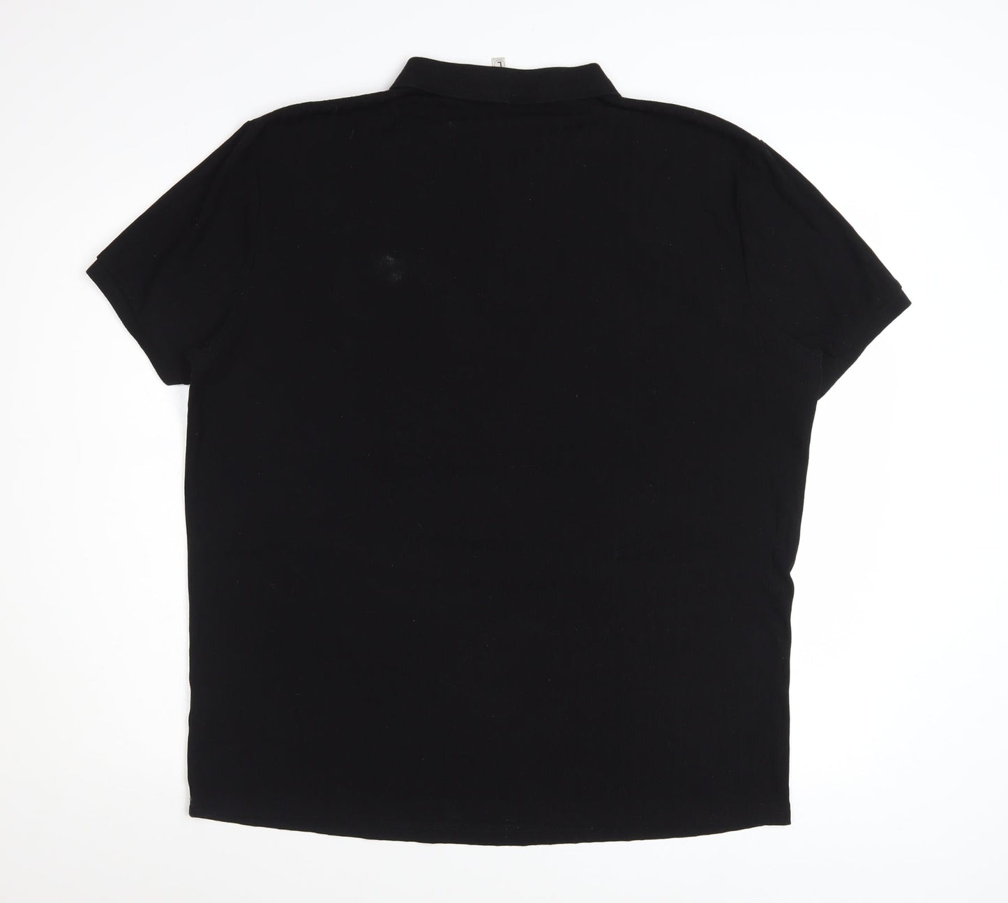 Sailwind Men's Black Short Sleeve Zip Polo Shirt Size L