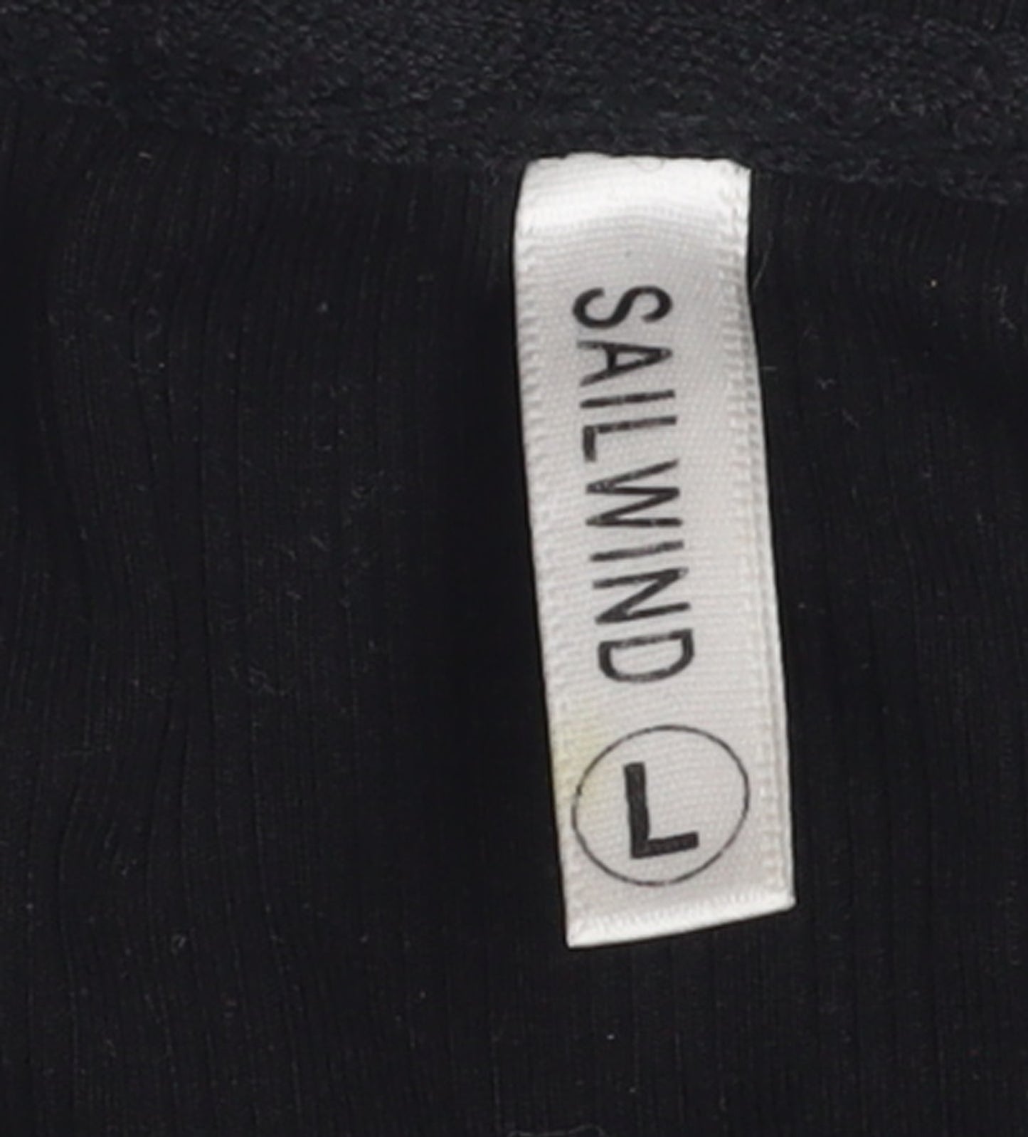 Sailwind Men's Black Short Sleeve Zip Polo Shirt Size L