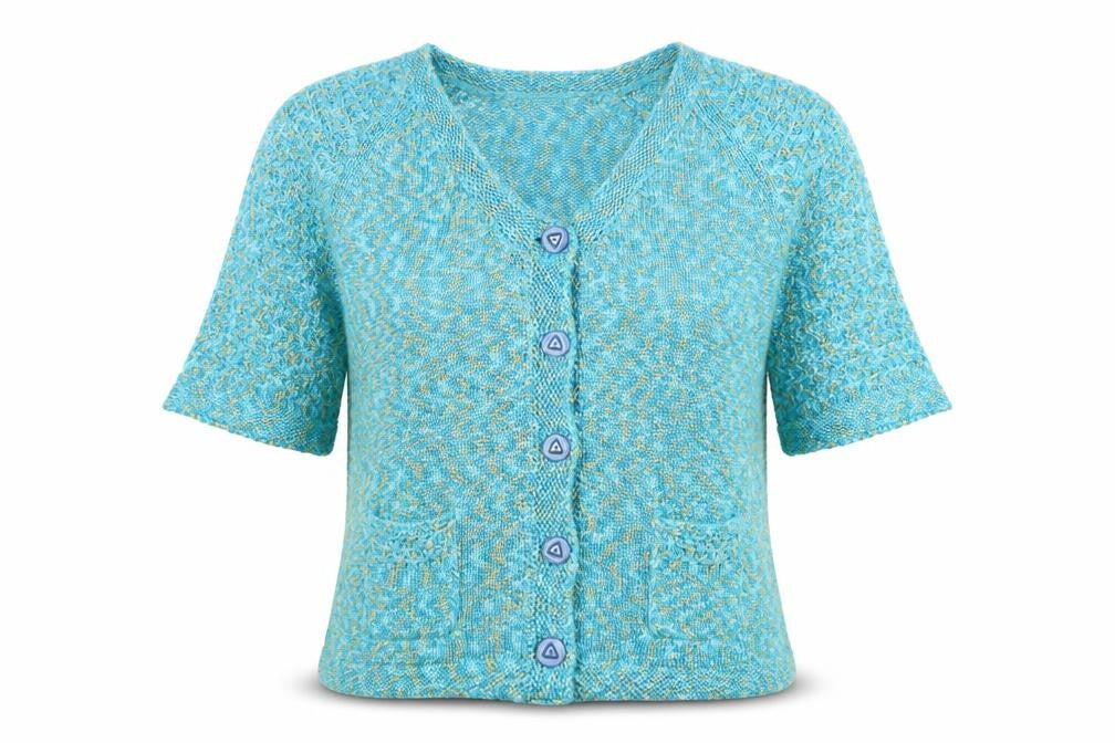 Marks and Spencer Per Una Women's Blue V-Neck Knit Cardigan XL