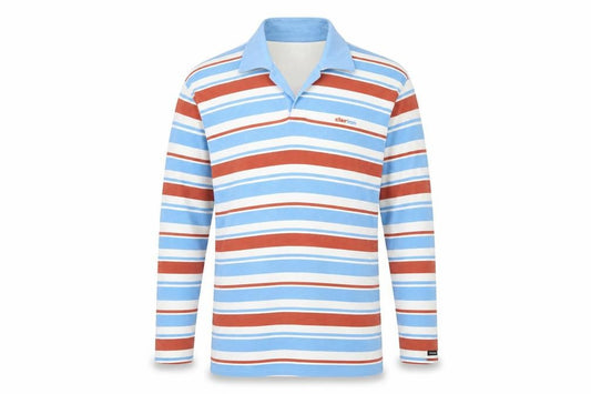 Clarion Men's Multicoloured XL Striped Long Sleeve Polo Shirt