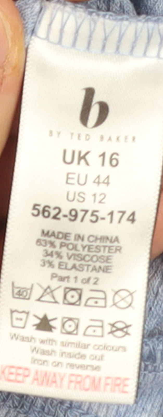 Ted Baker Women’s Blue Logo Pullover Sweatshirt Size 16