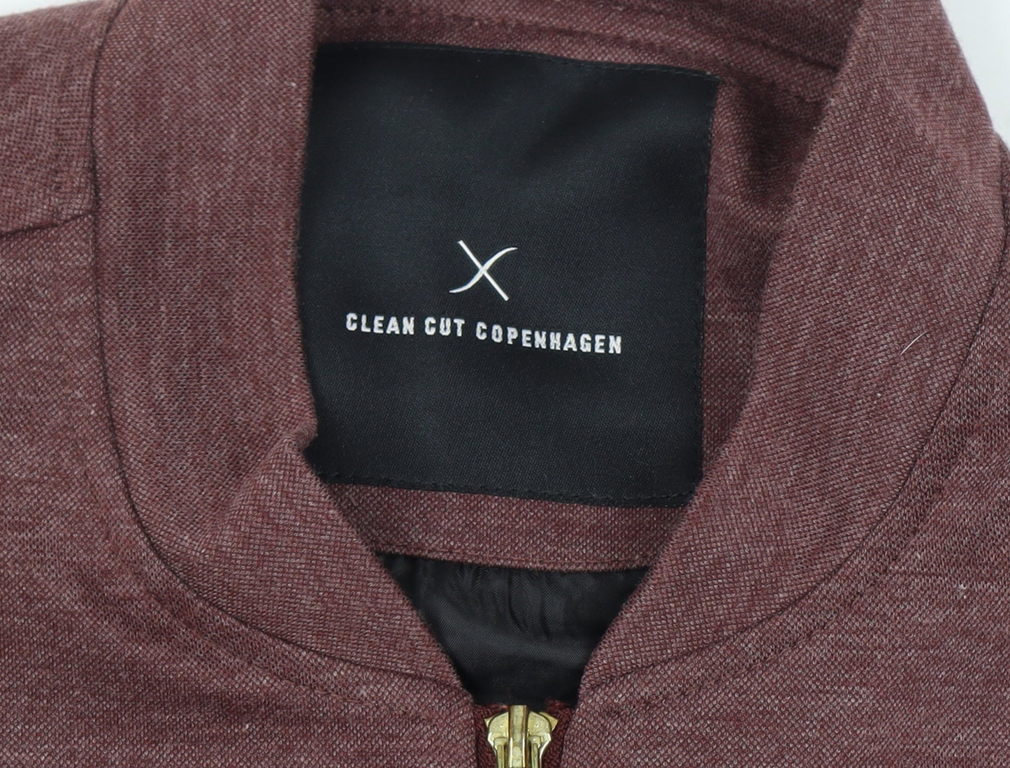 Clean Cut Copenhagen Men's Brown Bomber Jacket Size M Zip Up Cotton Blend