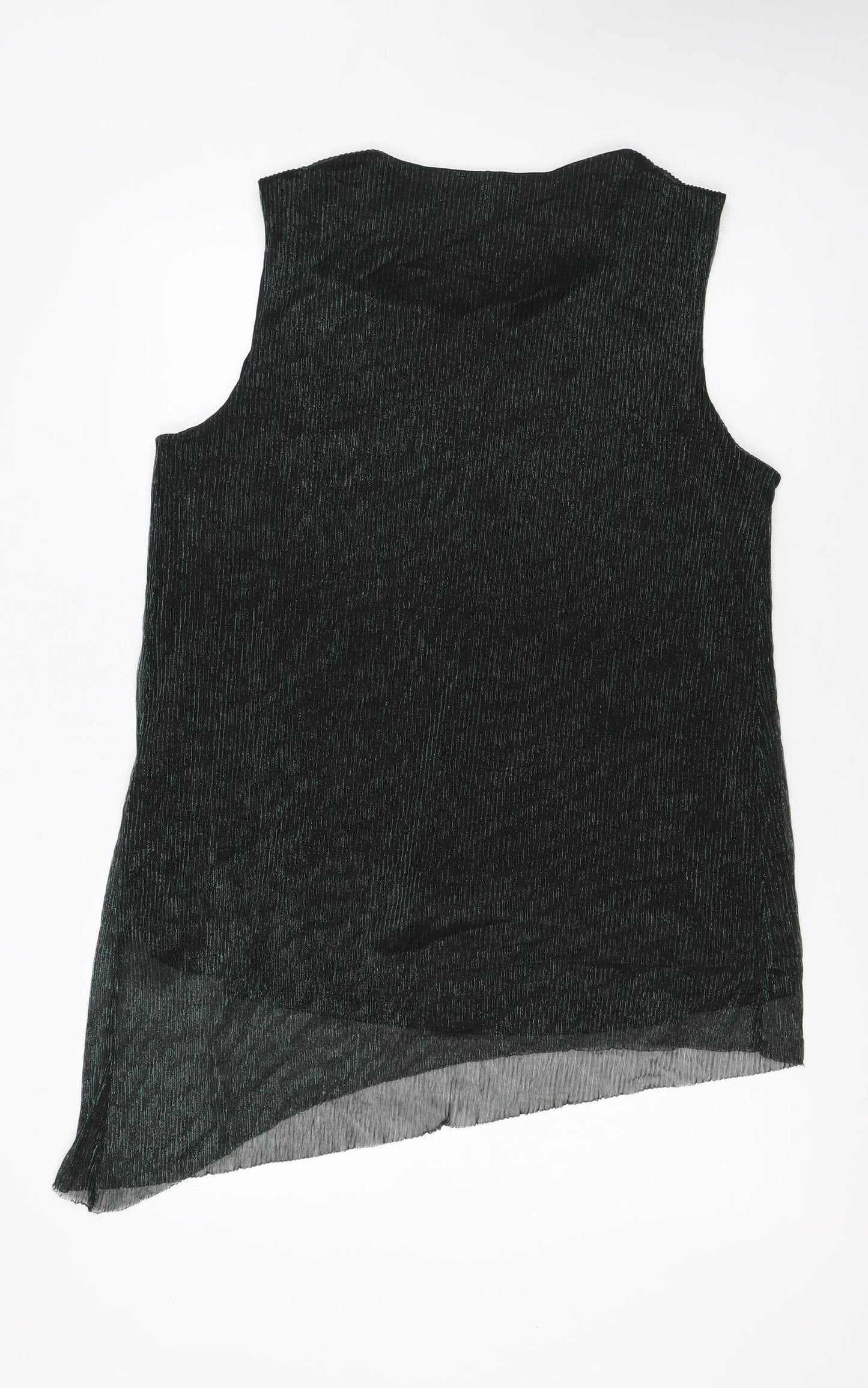 Evans Womens Black Metallic Sleeveless Tunic Top Size 22