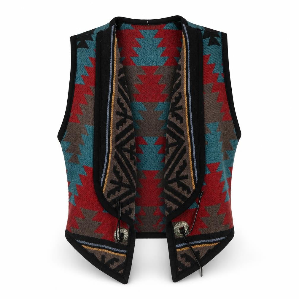 Silverado Women’s Multicoloured Wool Blend Western Knit Vest S