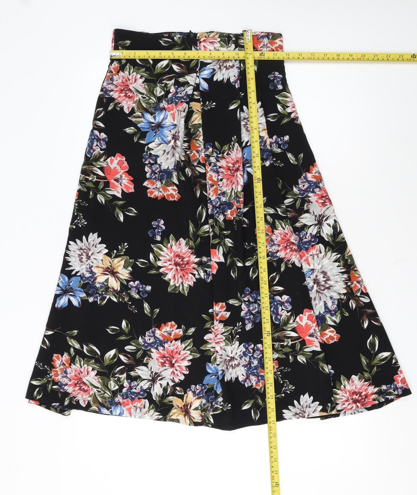 Artlove Paris Women's Multicoloured Floral A-Line Midi Skirt M