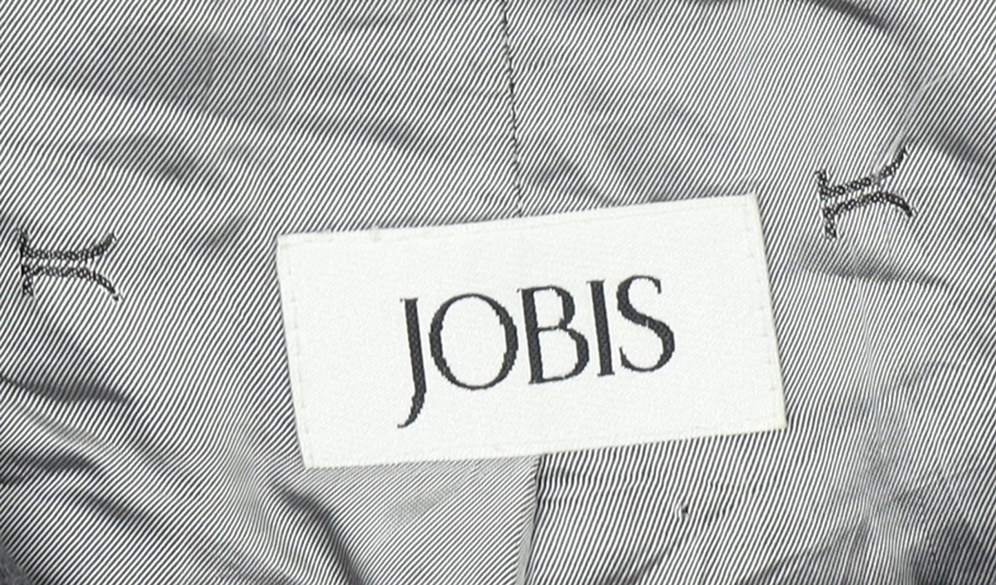 JOBIS Womens Grey Wool Mid-Length Overcoat Size 12