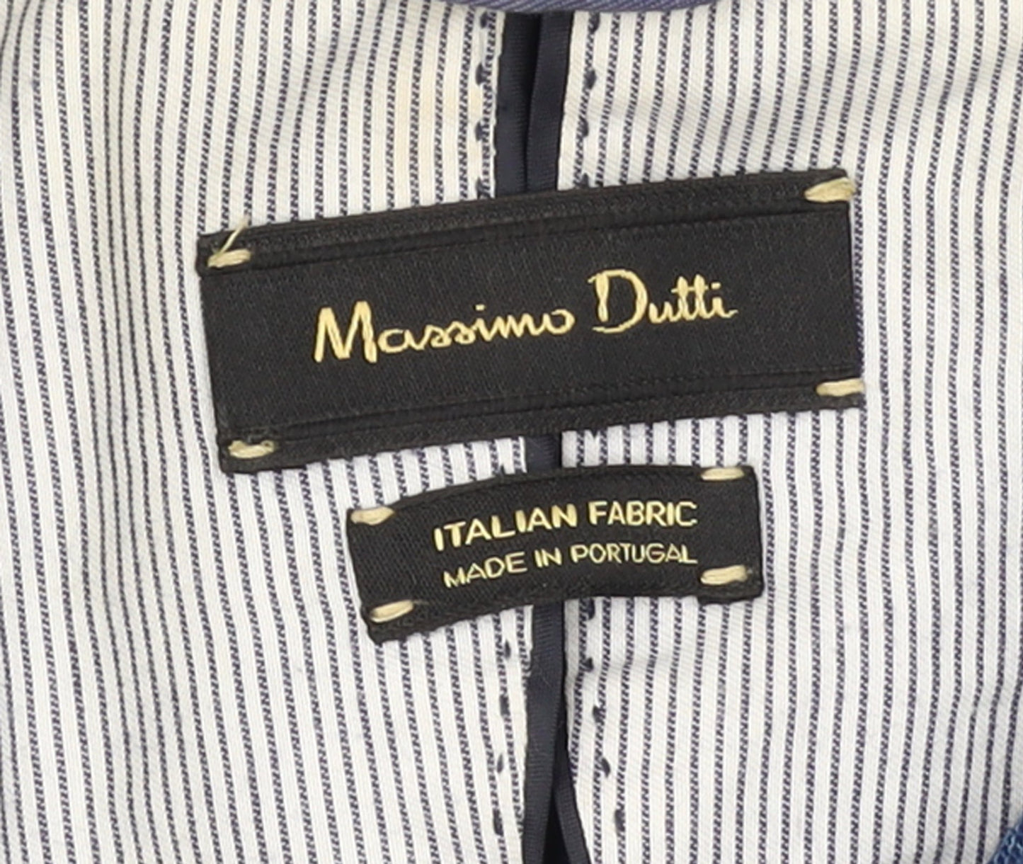 Massimo Dutti Women's Blue Cotton Blend Blazer Jacket Size 14