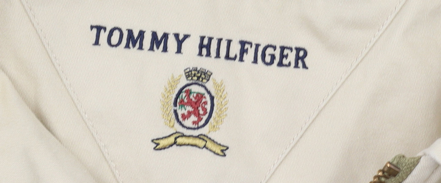 Tommy Hilfiger Men’s Beige 2XL Cotton Twill Button Jacket